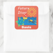 フューチャーダイバーデザイン- Square Stickers スクエアシール (バッグ)