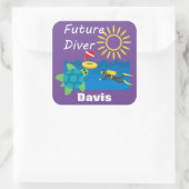 フューチャーダイバーデザイン- Square Stickers スクエアシール (バッグ)