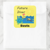 フューチャーダイバーデザイン- Square Stickers スクエアシール (バッグ)