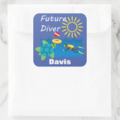 フューチャーダイバーデザイン- Square Stickers スクエアシール (バッグ)