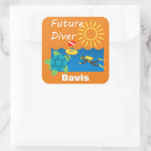 フューチャーダイバーデザイン- Square Stickers スクエアシール (バッグ)