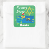 フューチャーダイバーデザイン- Square Stickers スクエアシール (バッグ)