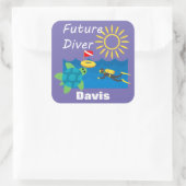 フューチャーダイバーデザイン- Square Stickers スクエアシール (バッグ)