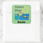 フューチャーダイバーデザイン- Square Stickers スクエアシール (バッグ)