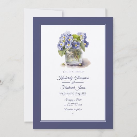 フューチャーデュスクコモン夕べプリムローズ結婚フローラ 招待状 (正面)