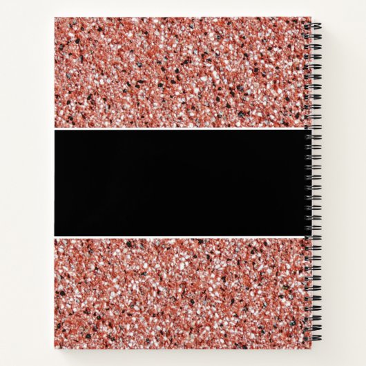 フューチャーナースメディカルピンクグリッターパーソナライズされた ノートブック (裏面)
