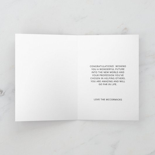 フューチャーナース大学院医学研究科ブラックシルバーグリッター カード (内部)