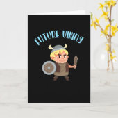 フューチャーバイキングキおもしろいッズノースマンスカンディナビア カード (黄色い花)