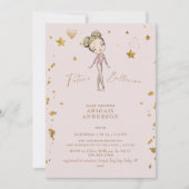 フューチャーバレリーナ赤面ベビーシャワー招待状 招待状 (正面)