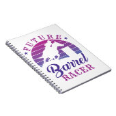 フューチャーバレルレーサー女性のカーボーイロデオバレルレース ノートブック (右側)