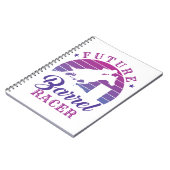 フューチャーバレルレーサー女性のカーボーイロデオバレルレース ノートブック (左側)