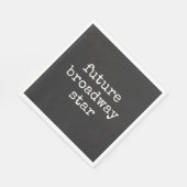 フューチャーブロードウェイスインスパイアターデザインブラック スタンダードランチョンナプキン (角)