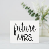 フューチャーミセスブライダルシャワー白黒ズ インビテーションポストカード (スタンド正面)