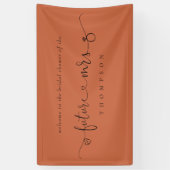 フューチャーミセスリングや輪ハートテラコッタブライダルシャワー 横断幕 (縦)