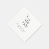 フューチャーミセス名前をカスタムするブライダルシャワー スタンダードカクテルナプキン (角)