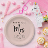 フューチャーミセス赤面ピンクブライダルシャワー ペーパープレート (パーティー)