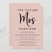 フューチャーミセス赤面ピンクブライダルシャワー 招待状 (正面/裏面)