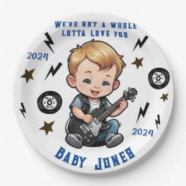 フューチャーロッカーロックNロールロッタラブ男の赤ちゃん ペーパープレート