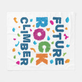 フューチャーロッククライマー登山ボルダリング フリースブランケット (正面(横))