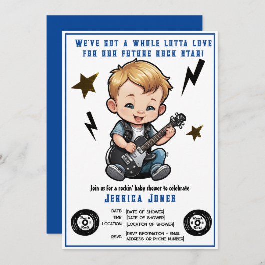 フューチャーロックスター ロックンロールベイビーボーイ 招待状 (正面/裏面)