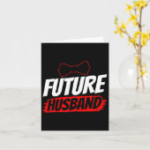 フューチャー夫パーティーグルームことわざ学士結婚 カード (黄色い花)