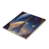 フューチャー宇宙シティSci-Fiアートセラミックタイル タイル (側面)