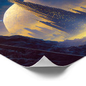 フューチャー宇宙シティSci-Fiアート ポスター (角)