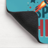 フューチャー宇宙ヒーローレトロロケットシップデザイン マウスパッド (コーナー)