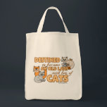 フューチャー熱狂するキャットレディおもしろいことわざデザイン トートバッグ<br><div class="desc">猫がたくさん居るお婆さん – 猫好きや猫好き？猫おもしろいことわざの可愛い猫ちゃん。猫の熱狂するレディと猫の飼い主ことわざ/かわいい猫の画像グラフィックデザインと引用文</div>