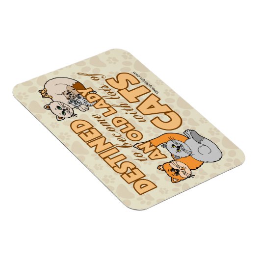 フューチャー熱狂するキャットレディおもしろいことわざデザイン マグネット (右側)