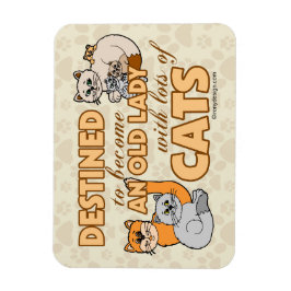 フューチャー熱狂するキャットレディおもしろいことわざデザイン マグネット