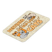 フューチャー熱狂するキャットレディおもしろいことわざデザイン マグネット (左側)