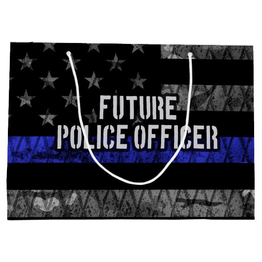 フューチャー警察官シンブルーライン動揺してFL ラージペーパーバッグ (裏面)