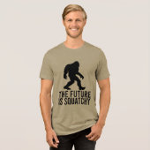 フューチャー・イズ・スカッチー - 笑えるビッグフット トライブレンドTシャツ (正面全面)