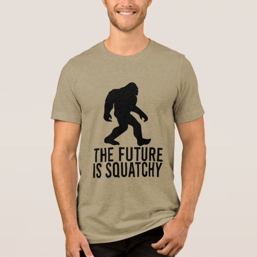 フューチャー・イズ・スカッチー - 笑えるビッグフット トライブレンドTシャツ (正面)