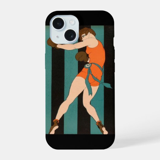 フューチャー・イズ・フィメール 勇敢なボクシング イメージ iPhone 15ケース (裏面)