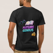 フューチャー・ジーニアス 3D サイエンスと学習デザイン Tシャツ (裏面)
