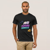 フューチャー・ジーニアス 3D サイエンスと学習デザイン Tシャツ (正面フル)