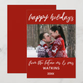 フューチャー・ミスター＆ミセス・カラー・フォトからハッピーホリデー シーズンカード (正面/裏面)