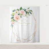 フューチャー ミセス ゴールド ブライダル シャワー バックドロップ フォトブース タペストリー (正面)