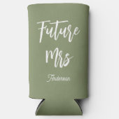 フューチャー ミセス セージ グリーン ホワイト ブライド スリム缶クーラー (正面)