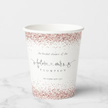 フューチャー ミセス ネーム ローズゴールド グリッター ブライダル シャワー