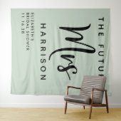 フューチャー ミセス パーソナライズド サージ ブライダル シャワー タペストリー (インサイチュ(横))