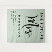 フューチャー ミセス パーソナライズド サージ ブライダル シャワー タペストリー (正面(横))