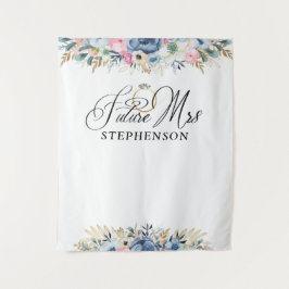 フューチャー ミセス フローラル ブライダル シャワー バックドロップ タペストリー