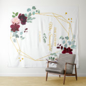 フューチャー ミセス ブライズ シャワー ゴールド バックドロップ フォト ブース タペストリー (インサイチュ(横))