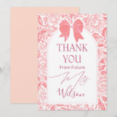 フューチャー ミセス ブライズ シャワー サンキューカード (正面/裏面)