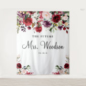 フューチャー ミセス ブライダル シャワー バックドロップ フォトブース タペストリー (正面)
