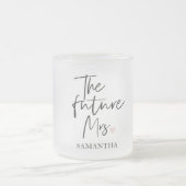 フューチャー・ミセス & ユア・ネーム | モダン・ビューティ・ギフト フロストグラスマグカップ (中央)