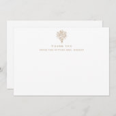 フューチャー ミセス ライン アート フラワーブライダルシャワー フラット サンキューカード (正面/裏面)